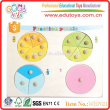 hot new products for 2015 circle fraction wooden educational puzzle